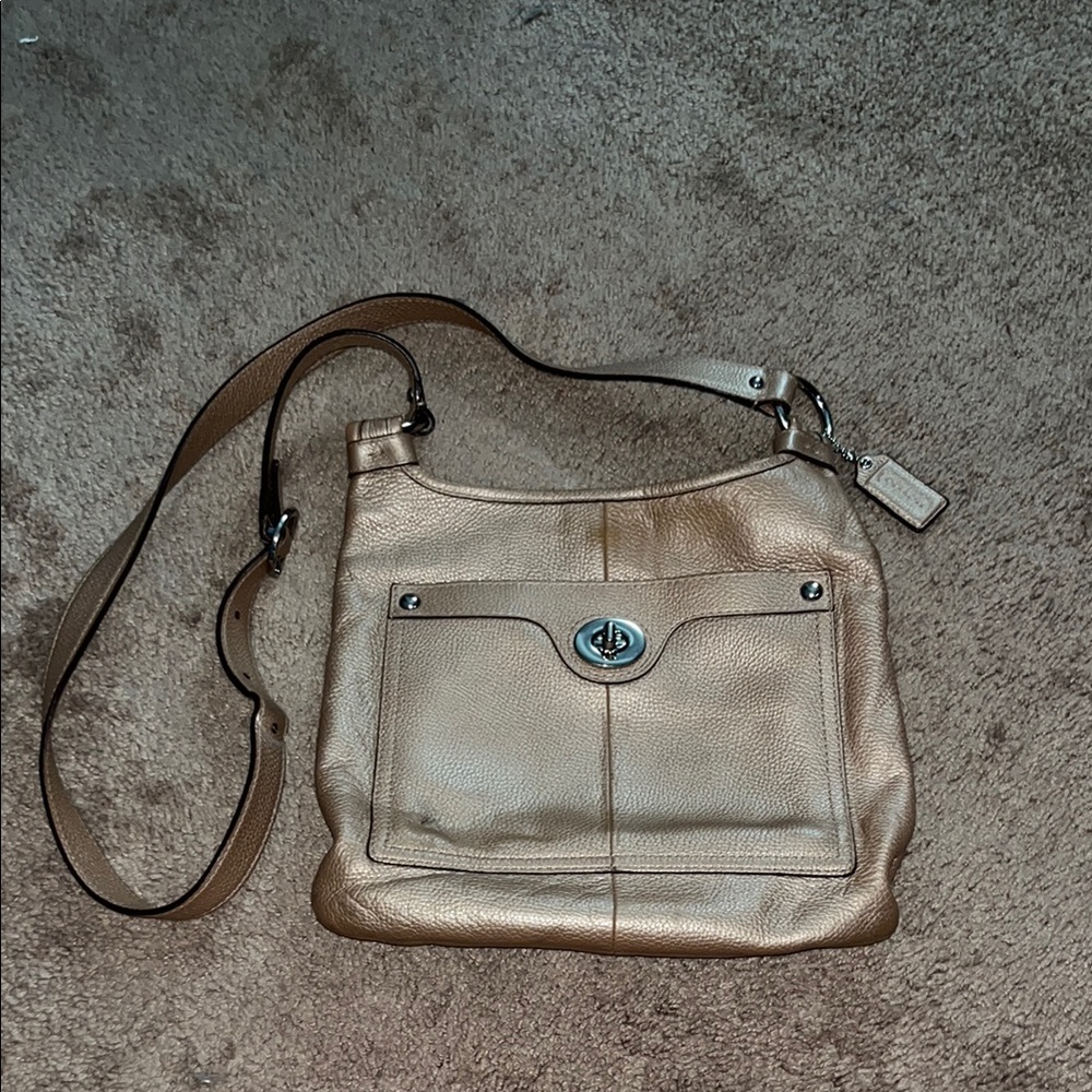Coach Tan Leather Crossbody Bag